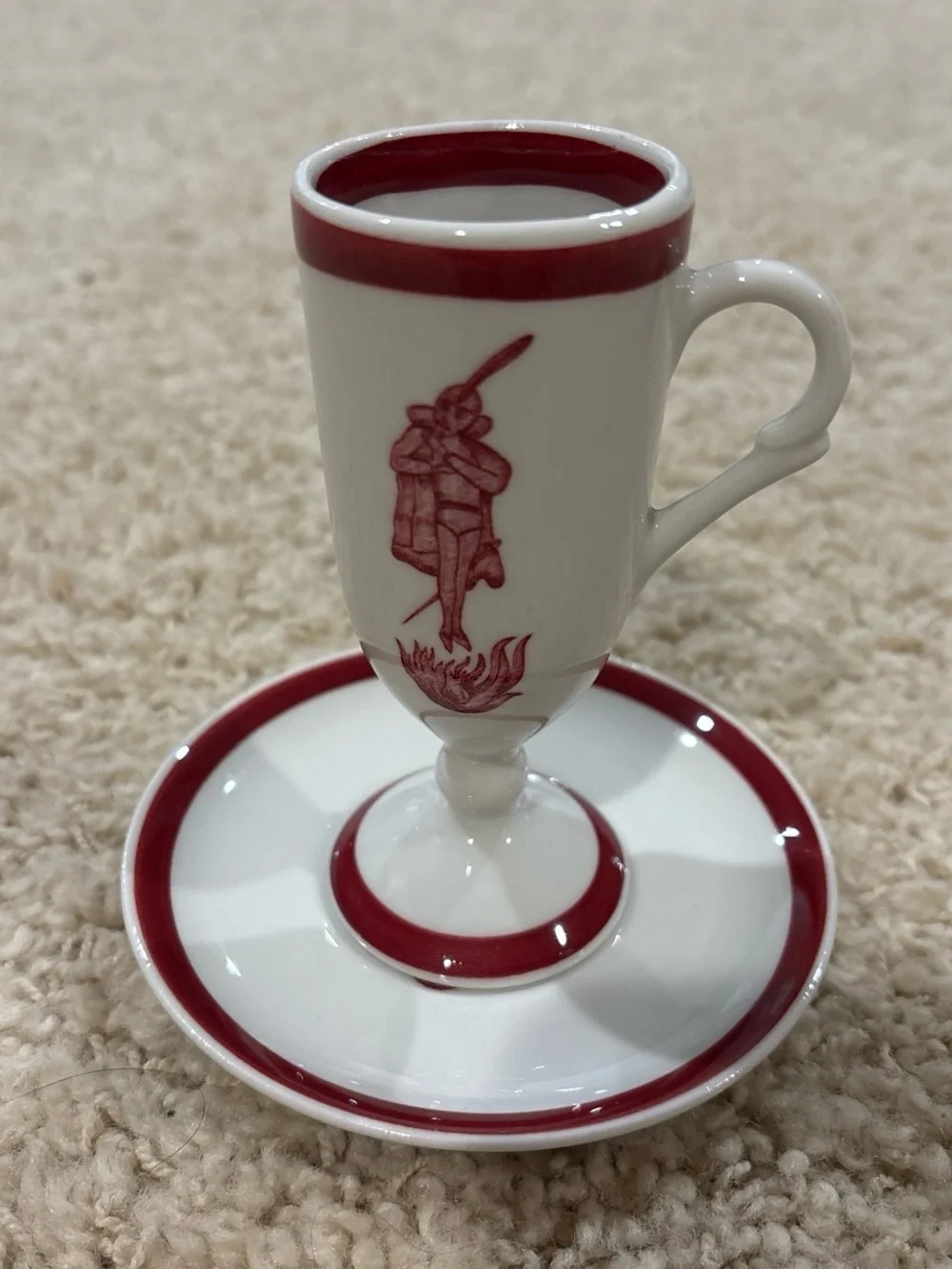 Vintage 1950s Loubat Demitasse Espresso Cup & Saucer New Orleans Verified China